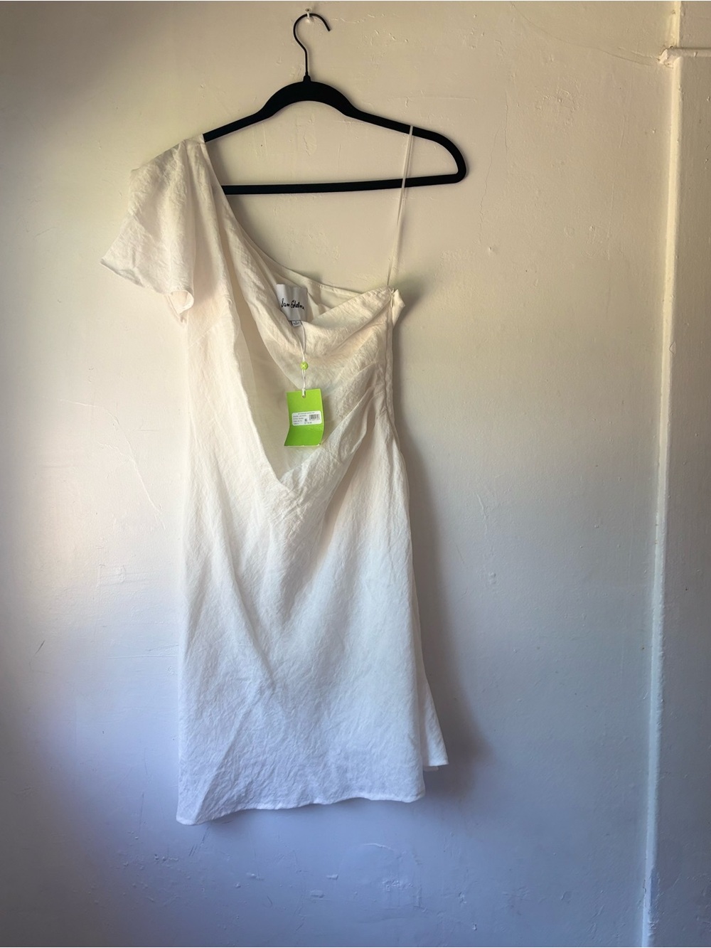 Sam Edelman White One-Shoulder Slip Dress